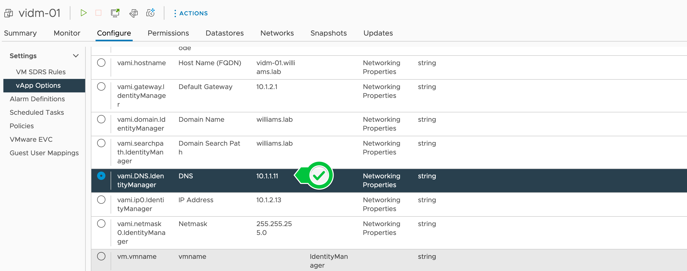 Confirm the new IP is set.