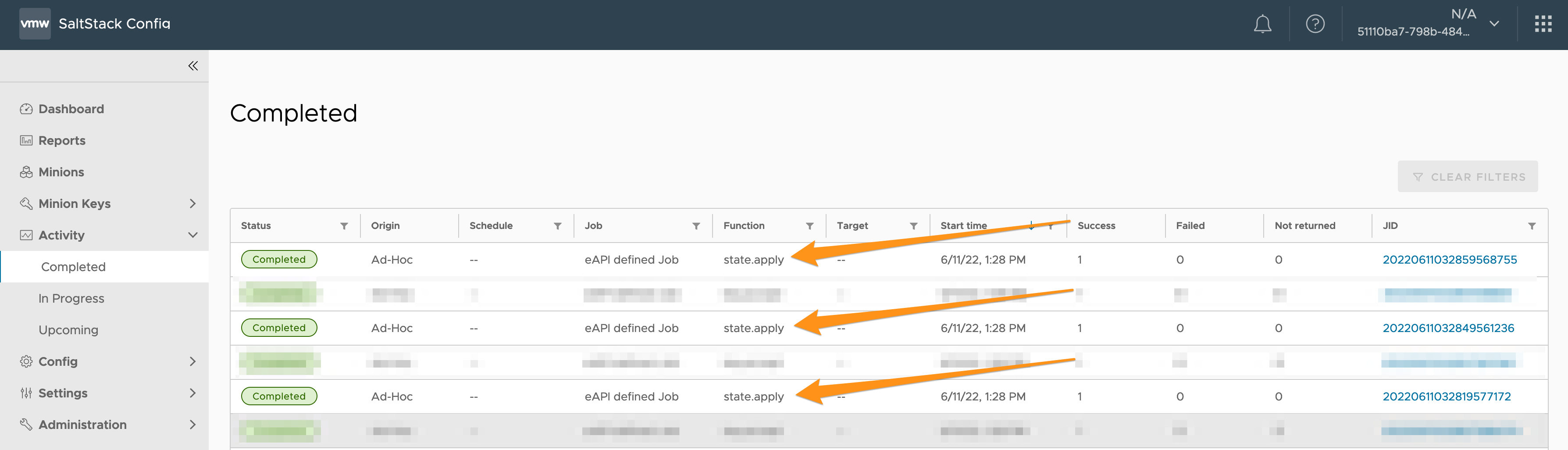 3 states applied, 1 for each VM