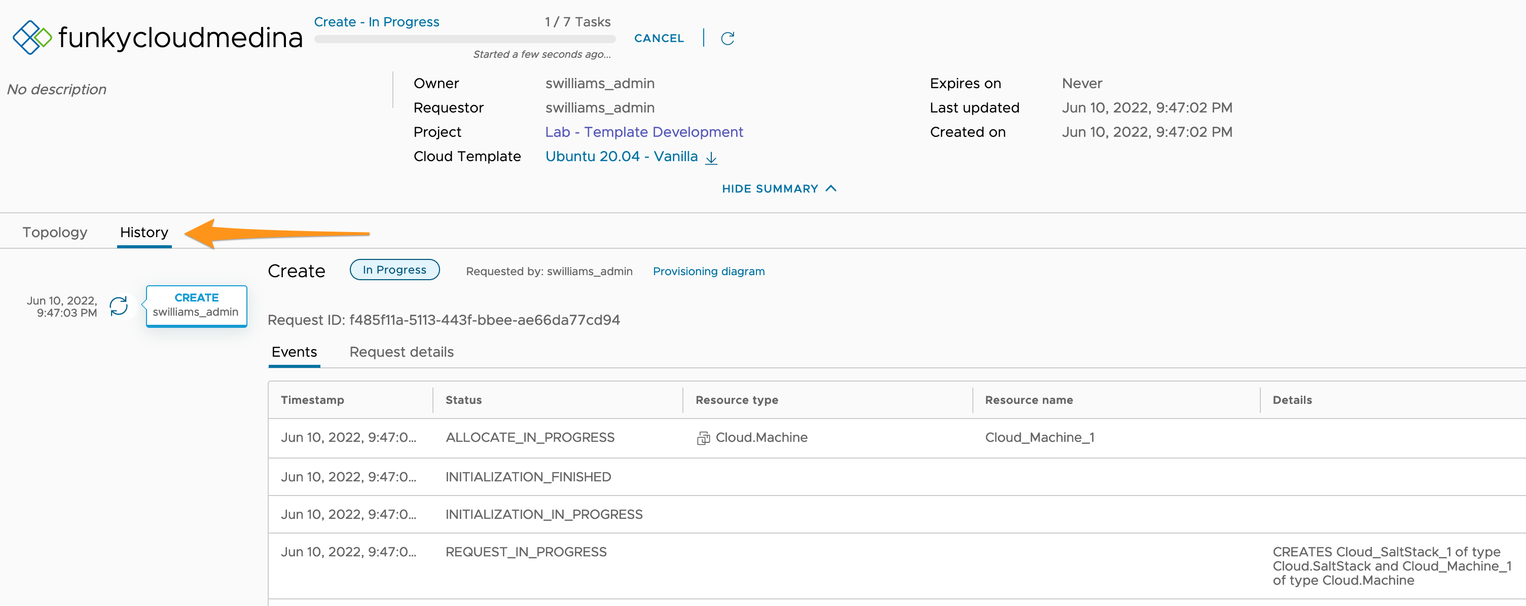 deployhistory
