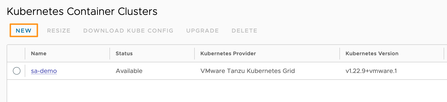You’ll see I have an existing cluster on v1.22.9